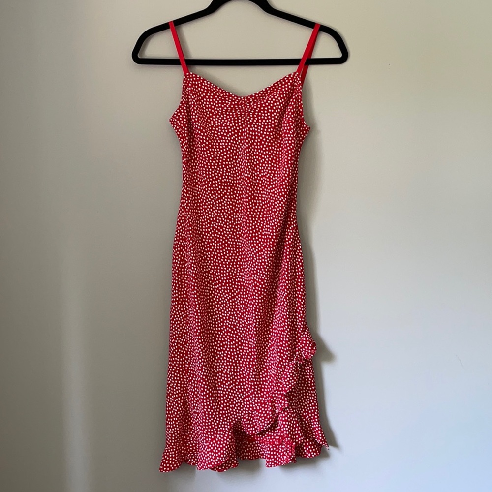 A.Aubrey Red & White Polka Dot Sun Dress, Junior 3